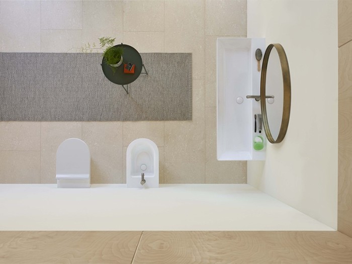 GSI Подвесная раковина 120х47х16 см, санфаянс, с отв. под смеситель, Nubes - 9624111