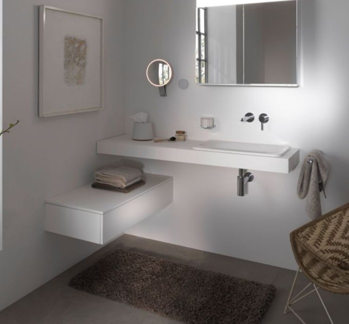 Keuco тумба боковая подвесная с одним выдвижным фронтальным ящиком, edition 400, белый, кашемир арт. 31751 750000