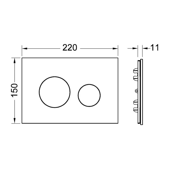 TECE лицевая панель, стекло, черный, loop - 9240674
