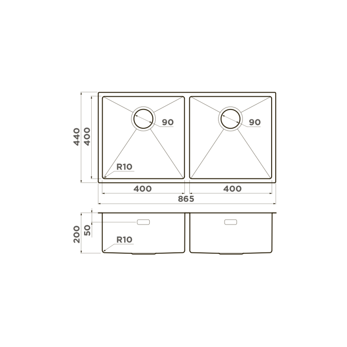 Omoikiri кухонная мойка Taki 86-2-U/IF Side, нержавеющая сталь арт. 4993791