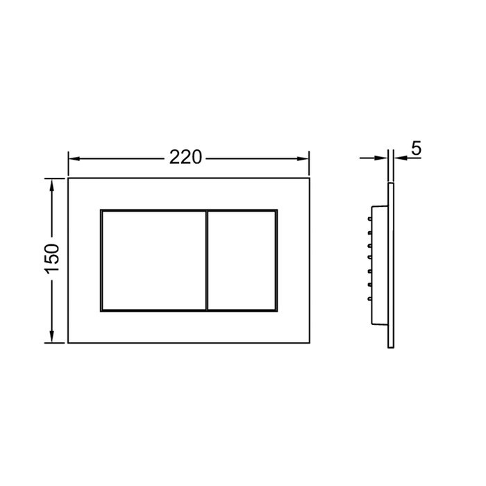 TECE панель смыва с антибактериальным покрытием, белая, now - 9240405