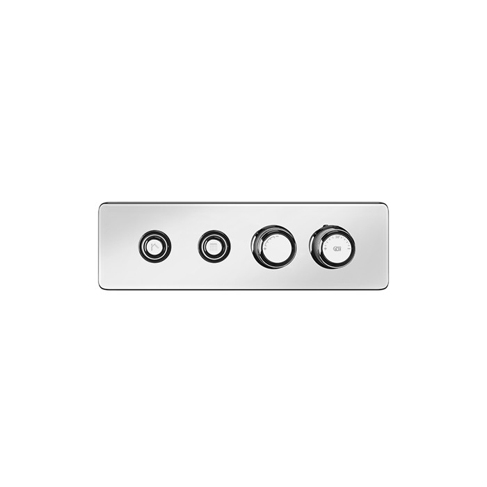 Gessi Смеситель для душа настенный встраиваемый, термостатический, с 2 запорными кнопками, Hi Fi Eclectic, 65222#031 цвет: хром