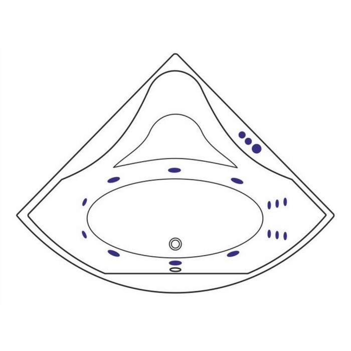 Ванна 150x150 smart, Excellent Glamour, белый арт. WAEX.GLA15.SMART.WH