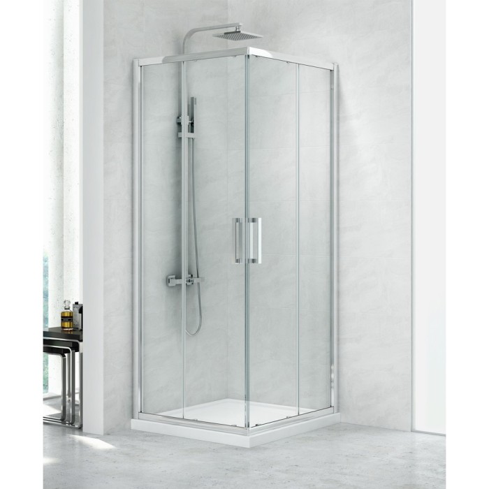 Душевое ограждение new praktic 90x90x195, New trendy New praktic chrome, хром арт. K-0466