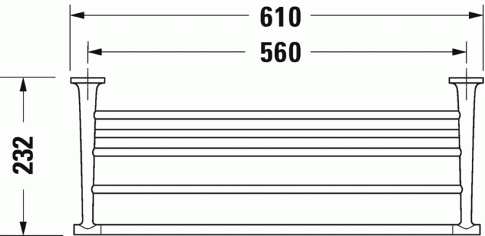 Duravit полка для полотенец, starck t, 0099444600 цвет: черный матовый