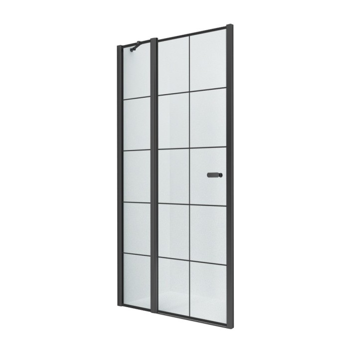 Дверь в нишу одинарная l 90x195, New trendy New soleo black, черный арт. D-0279A