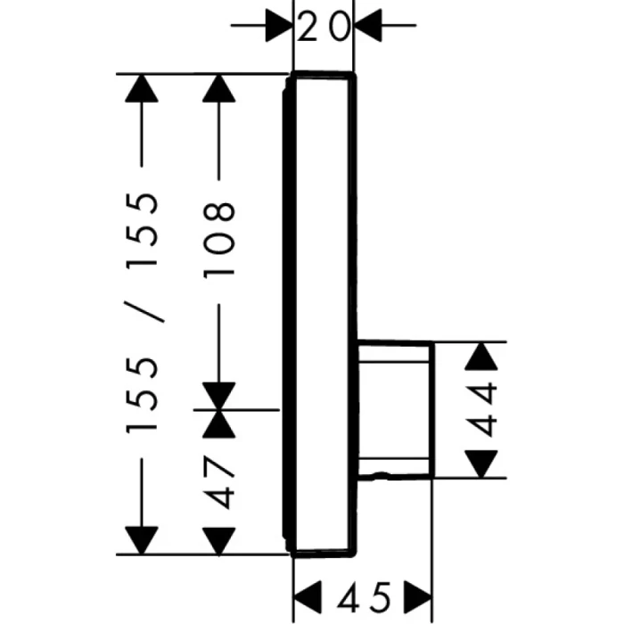 Hansgrohe встраиваемый смеситель для душа, ShowerSelect, хром арт. 15768000