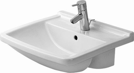 Duravit раковина встраиваемая до половины strack 3 55х46 см, starck 3, 0310550000 цвет: белый