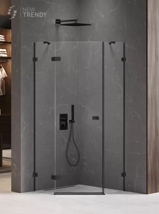 Душевое ограждение l 90x90x200, New trendy Avexa black, черный арт. EXK-3875