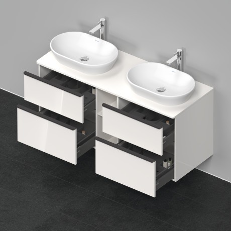 Duravit тумба подвесная под две раковины 1400 мм х 550 мм, d-neo, de4970b2222 цвет: алмазный чёрный матовый
