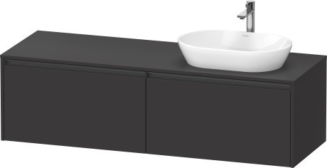 Duravit тумба подвесная под раковину справа 550 мм х 1600 мм х 459 мм, ketho.2, k24889r80800000 цвет: графит суперматовый