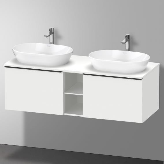 Duravit тумба подвесная под две раковины 1400 мм х 550 мм и открытой полкой, d-neo, de4950b1818 цвет: gres pietra grey opaco