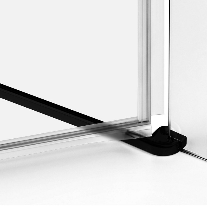 Душевое ограждение r 90x100x195, New trendy New renoma black, черный арт. D-0204A/D-0112B