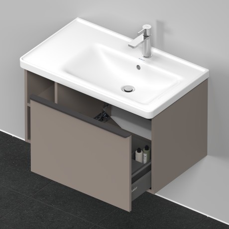 Duravit тумба подвесная под раковину 784 мм х 452 мм, d-neo, de425704343 цвет: базальт матовый