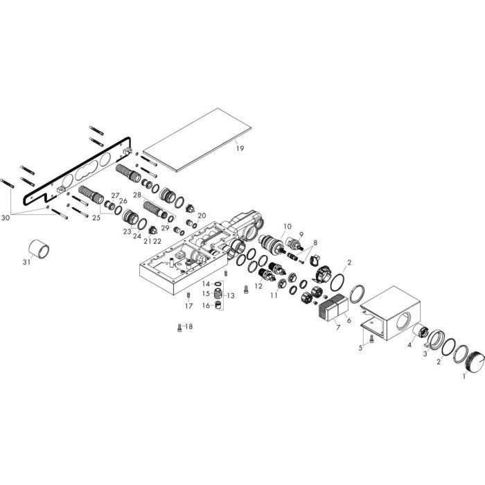 AXOR термостат для душа, с алмазной огранкой, Edge, хром арт. 46241000