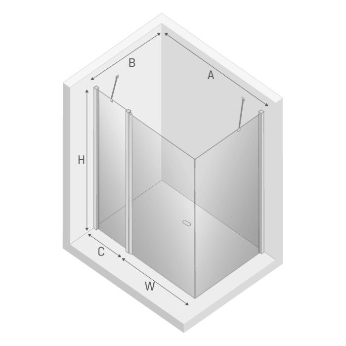 Душевое ограждение 100x100x195, New trendy New soleo copper brushed, браширо арт. K-1992