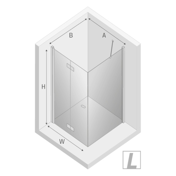 Душевое ограждение l 70x80x195, New trendy New soleo copper brushed, браширо арт. K-2028