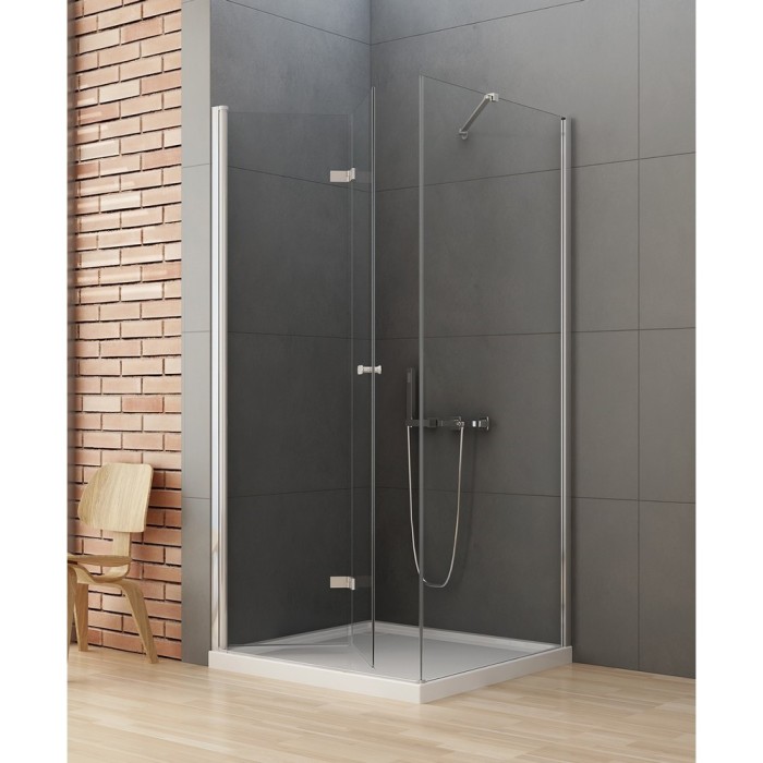 Душевое ограждение складные двери l 90x80x195, New trendy New soleo chrome, хром арт. D-0149A/D-0087B