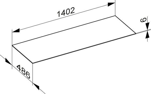 Keuco верхняя декоративныя панель для тумбы 1400 мм, edition 90, арт. 39029 309000
