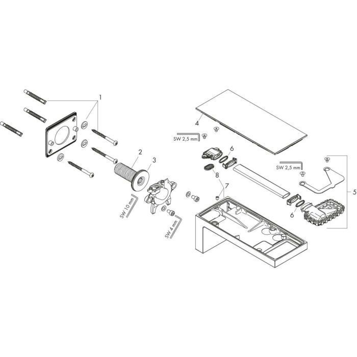 AXOR излив для ванной, MyEdition, черный / хром арт. 47410600