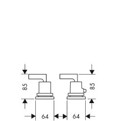 AXOR термостат на край ванны, Citterio, хром арт. 39482000