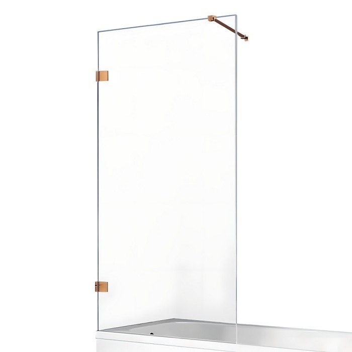 Шторка для ванны 80x150, New trendy Avexa copper brushed, браширо арт. EXK-3805-WP