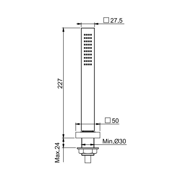 Fima Carlo Frattini ручной душ на борт ванны, 1 отв. set doccia, чёрный арт. f2196ns