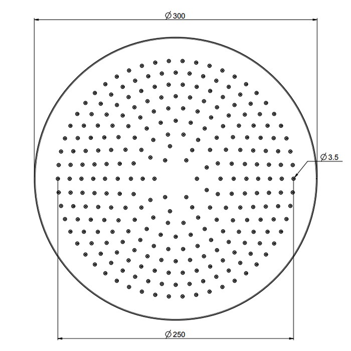 Fima Carlo Frattini верхний душ d 300 мм. spillo steel, нержавеющая сталь арт. f2948/2inox