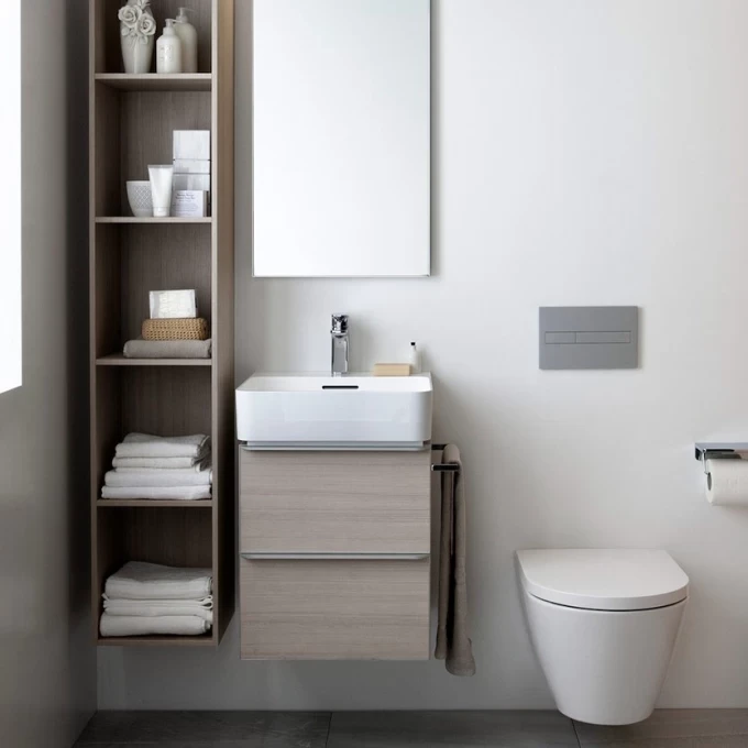 LAUFEN тумба с 2-я ящиками + раковина 950х420х115 мм, SPACE - 4.1020.2.160.101.1+1028.7