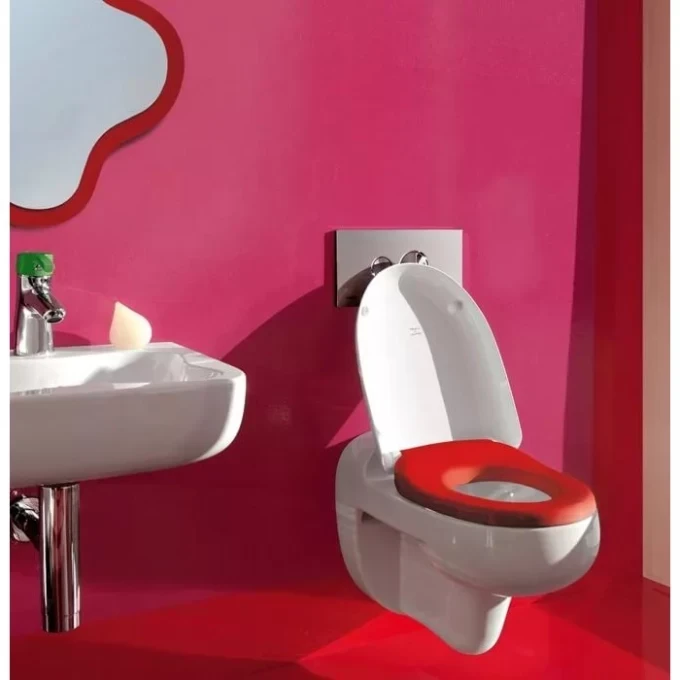 LAUFEN сиденье для унитаза с микролифтом, красное, FLORAKIDS - 8.9103.1.062.000.1