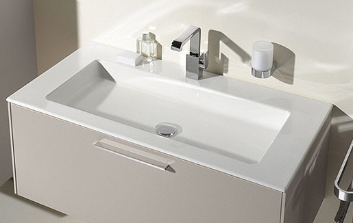 Keuco раковина подвесная встраиваемая с тремя отверстиями под смеситель, со сливом-переливом, royal 60, белый арт. 32150 311003