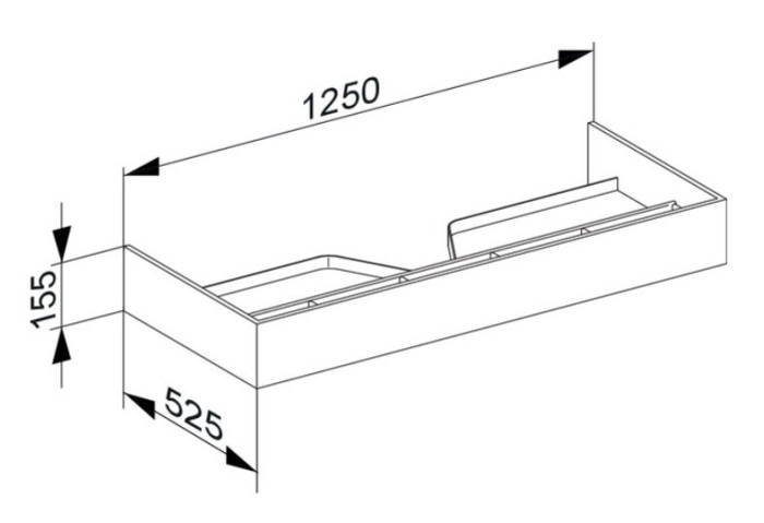 Keuco тумба под раковину, edition 300, белый альпийский арт. 30372 002100