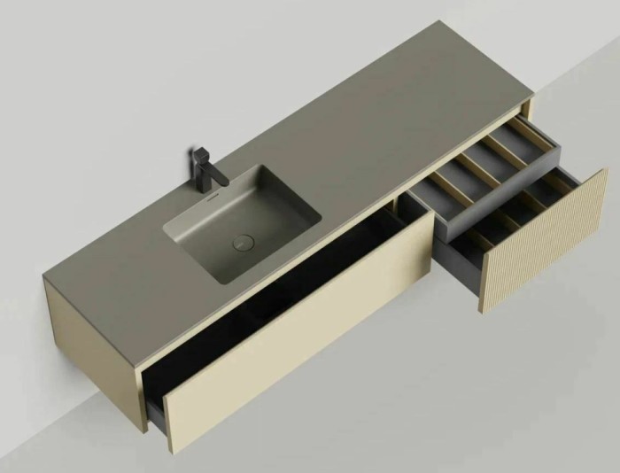 Salini подвесная тумба 1800, domino, 27d118on цвет: бежевый