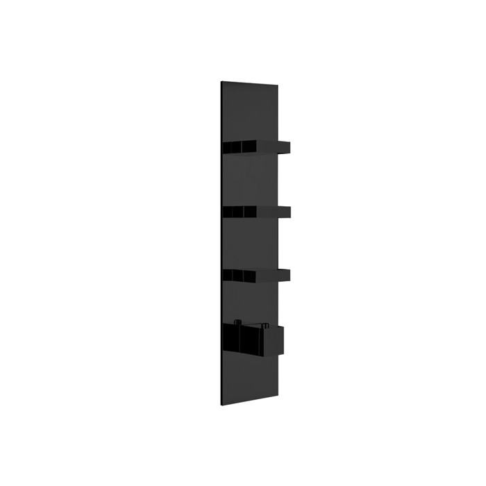 Gessi Смеситель для душа, встраиваемый, термостатический, подключение на 3/4”, с 3мя независимыми выходами, Rettangolo, 43026#299 цвет: black xl