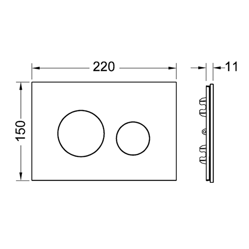 TECE лицевая панель стекло, кофейный, loop modular - 9240678