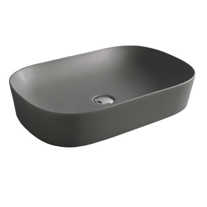 ArtCeram раковина (накладная), ghl002 15 00 ghost цвет: серый матовый