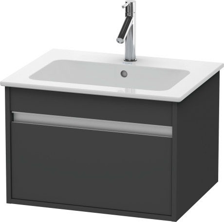 Duravit тумба подвесная под раковину с выдвижным ящиком, ketho, kt641804949 цвет: графит матовый