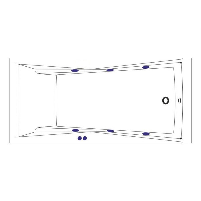 Ванна 170x75 soft, Whitecross Palace, золото арт. 0104.170075.100.SOFT.GL