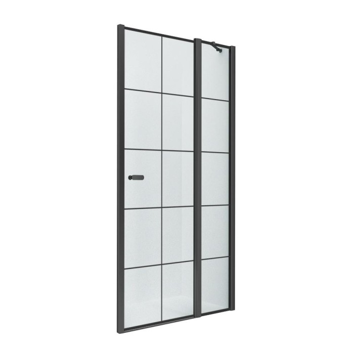 Дверь в нишу одинарная r 90x195, New trendy New soleo black, черный арт. D-0293A