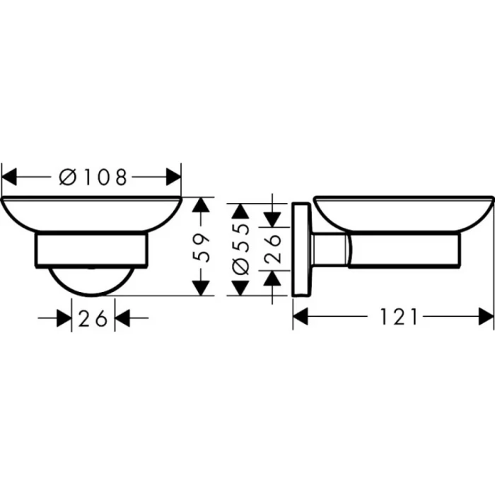 Hansgrohe мыльница, Logis Universal, хром арт. 41715000