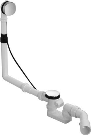 Duravit комплект слива-перелива квадратно-овальный, accessories, 790289000001000 цвет: белый/хром