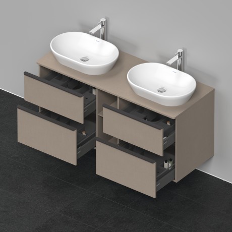 Duravit тумба подвесная под две раковины 1400 мм х 550 мм, d-neo, de4970b7575 цвет: лён