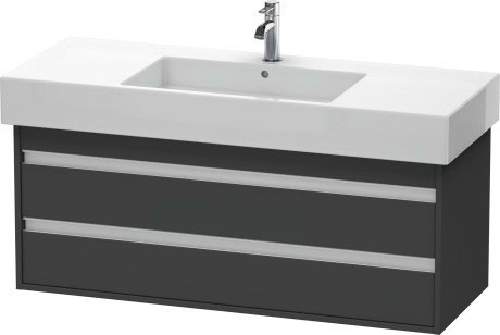 Duravit тумба подвесная под раковину с двумя выдвижными ящиками, ketho, kt664204949 цвет: графит матовый