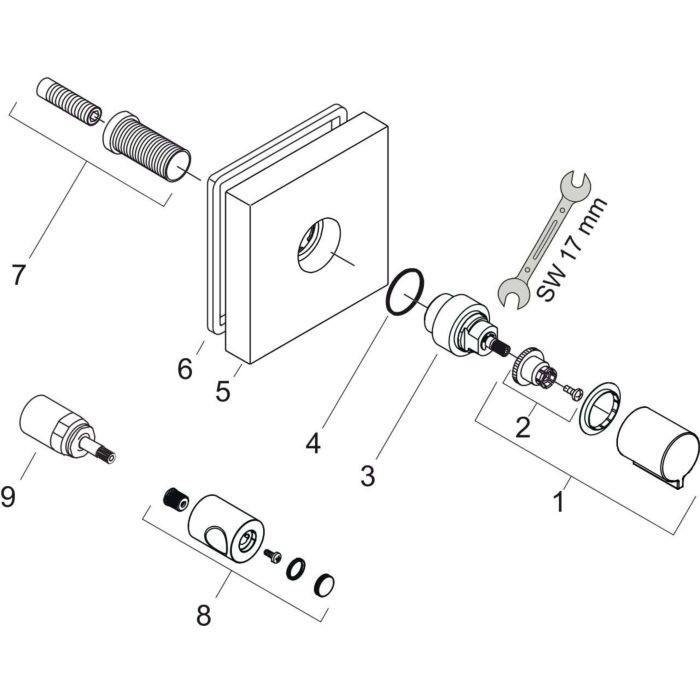 AXOR запорный вентиль, Starck, никель арт. 10972820
