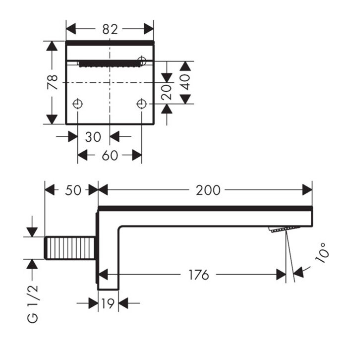 AXOR излив для ванной, MyEdition, хром арт. 47410000