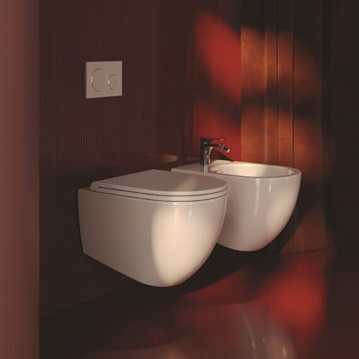 Сиденье с подсветкой и УФ-дезинфекцией для унитаза, супер тонкое, с микролифтом, ArtCERAM File 2.0, белый арт. FLA016 01 20