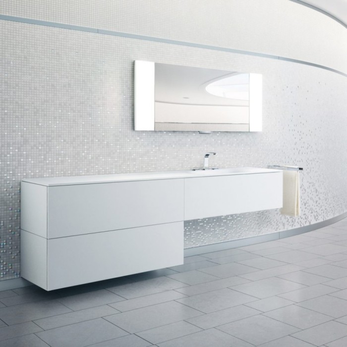 Keuco боковая тумба с двумя выдвижными фронтами с внутренней светодиодной подсветкой, edition 11, антрацит арт. 31325 390100