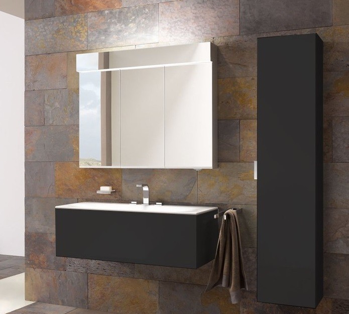 Keuco тумба подвесная под раковину с одним выдвижным фронтом, edition 11, черный арт. 31351 330000