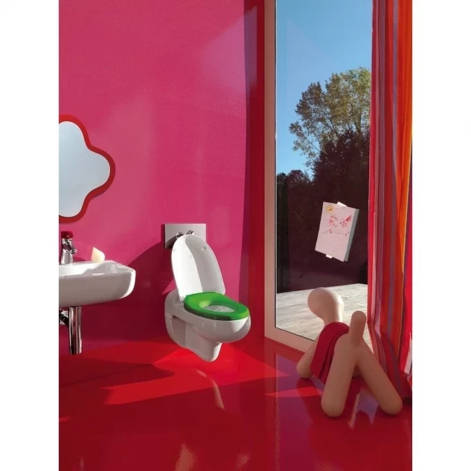 LAUFEN сиденье для унитаза с микролифтом, зеленое, FLORAKIDS - 8.9103.1.072.000.1