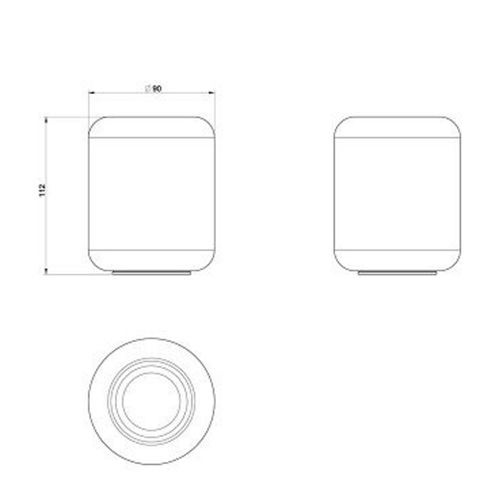 Gessi Стакан для зубных щеток настольный, Goccia, 38035#031 цвет: черный